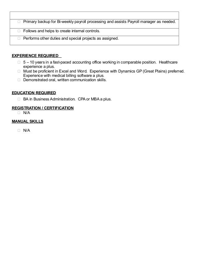 hopehealth senior accountant job description