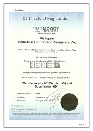 Page | 8
 Certificates
 