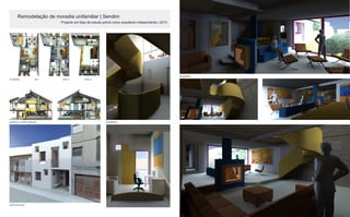 Remodelação de moradia unifamiliar | Sendim
Projecto em fase de estudo prévio como arquitecto independente | 2013
RENDERS
RENDERS
VISTA DE RUA
CORTES LONGITUDINAIS
PLANTAS R/C PISO 1 PISO 2
 