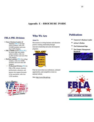 20
Appendix E – BROCHURE INSIDE
 