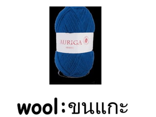 wool:ขนแกะ
 