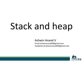 Stack and Heap | PPTX