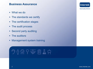 Intertek - We go beyond auditing | PPT