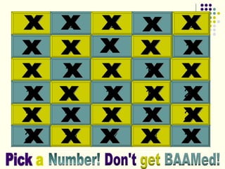 1 X 6 7 8 9 10 11 12 13 14 15 16 17 18 19 20 21 22 23 24 25 2 3 4 5 X X X X X X X X X X X X X X X X X X X X X X X X 27 29 26 28 30 X X X X X 