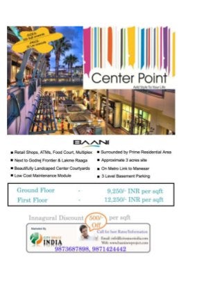 Baani Center point Project - 9873687898