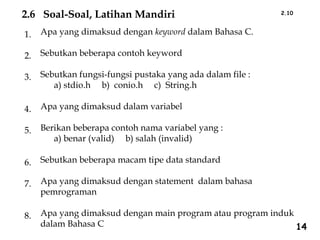 Bahasa C/C++ Persentase Algoritma dan Struktur Data 2.ppt