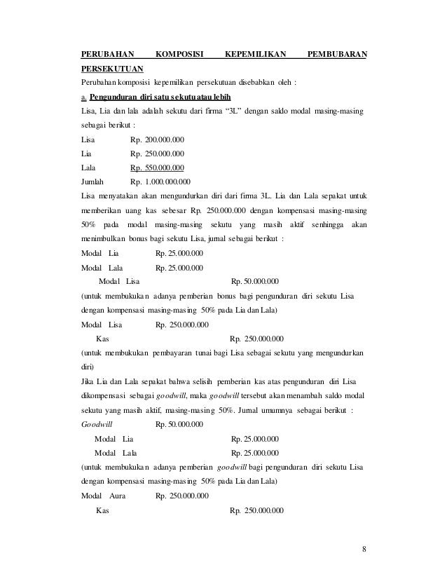 Bab 1 Materi Persekutuan Akuntansi Keuangan Lanjutan
