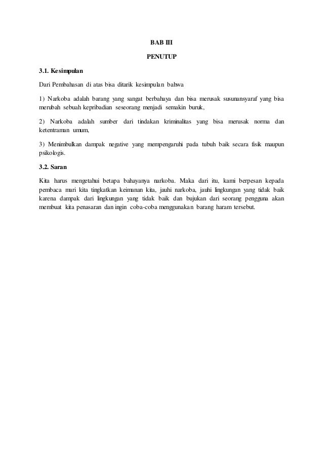 Karya Tulis Ilmiah Tentang Narkoba