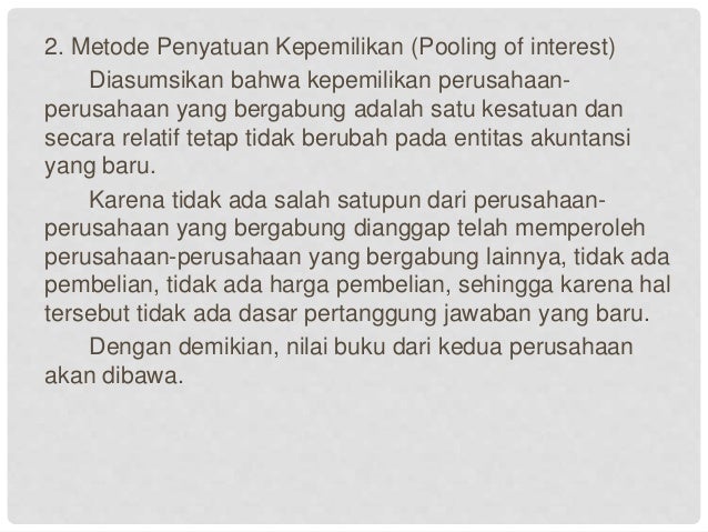 Akuisisi Antar Perusahaan Dan Investasi Pada Entitas Lain