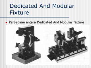 Dedicated And Modular
Fixture
 Perbedaan antara Dedicated And Modular Fixture
 