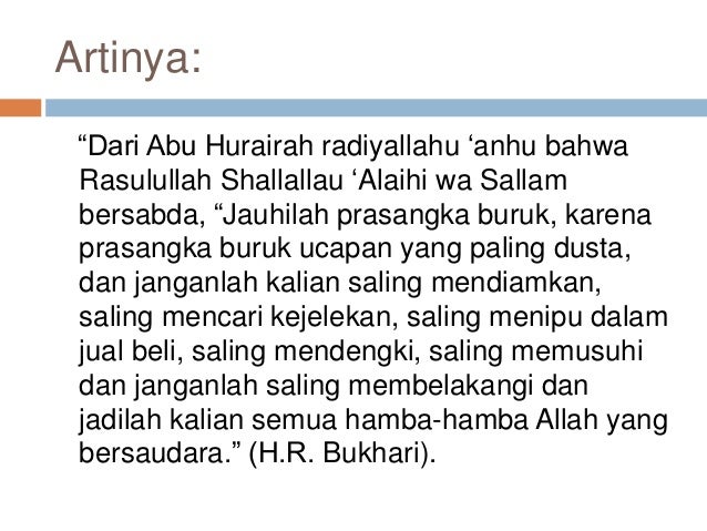 Ayat-Ayat Al-Quran Tentang Kontrol Diri, Prasangka Baik 
