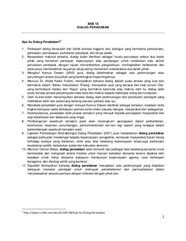 kepelbagaian tamadun sebagai punca konflik atau keharmonian