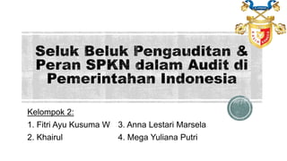 Kelompok 2:
1. Fitri Ayu Kusuma W
2. Khairul
3. Anna Lestari Marsela
4. Mega Yuliana Putri
 