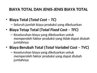 BAB. DELAPAN TEORI BIAYA PRODUKSI.ppt OK | PPT