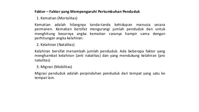 Kelas Xi Kependudukan