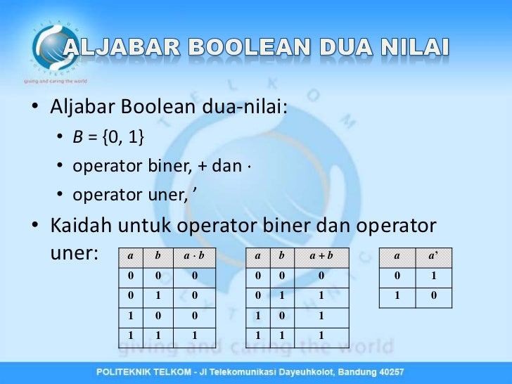 Bab 4 aljabar boolean