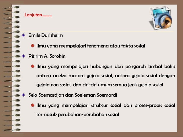 Sosiologi Sebagai Ilmu Pengetahuan
