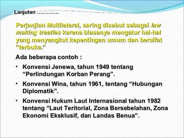 perjanjian negara antar 2 contoh Bab internasional iv hubungan