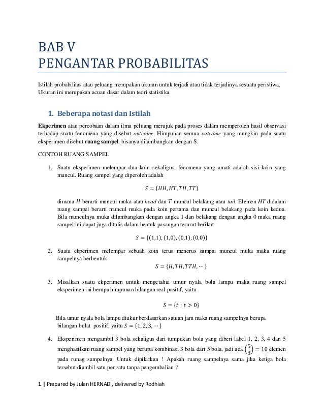 Bab V Probabilitas