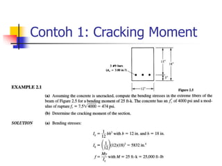 Contoh 1: Cracking Moment
 