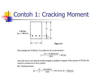Contoh 1: Cracking Moment
 