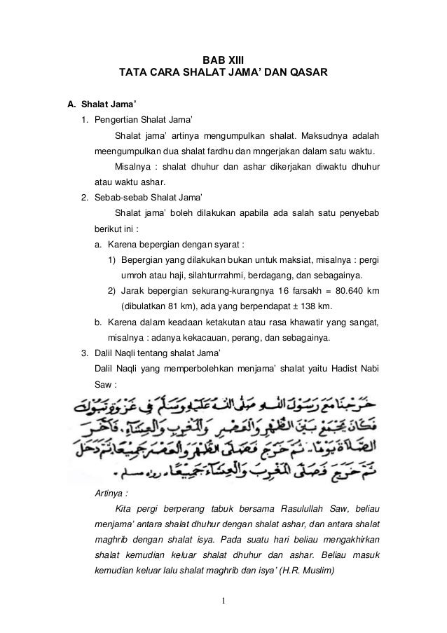 Niat solat jamak magrib dan isyak