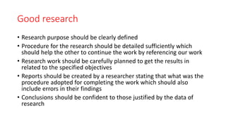 Introduction to research, definition, classification | PPTX