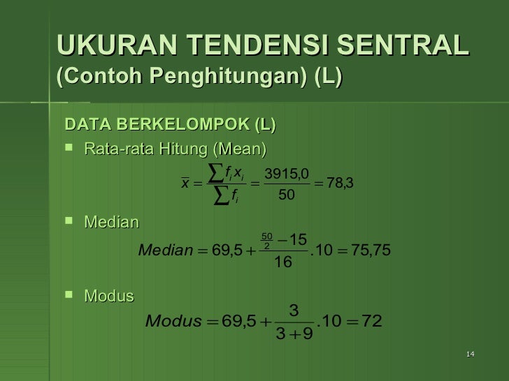 Statistika Deskriptif - Bab 03 - Ukuran Pemusatan