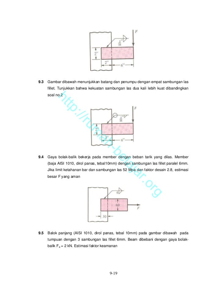 Contoh Soal Elemen Mesin Sambungan Las Contoh Soal Terbaru