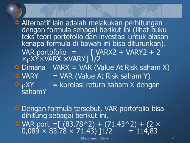 Manajemen Risiko 09 Risiko Pasar