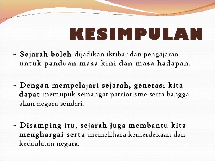 kepentingan sejarah
