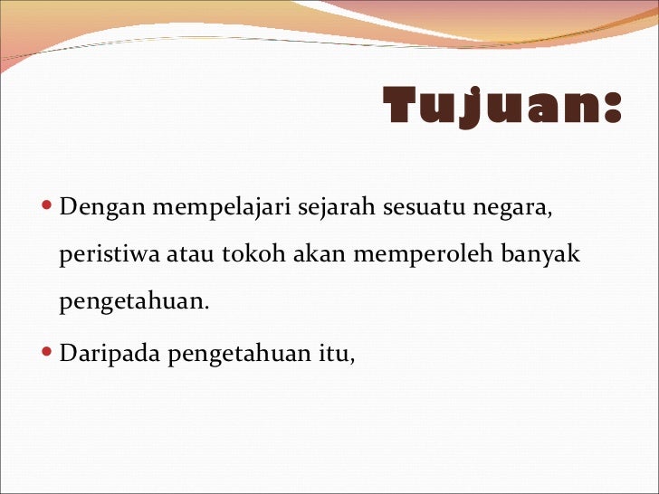 kepentingan sejarah