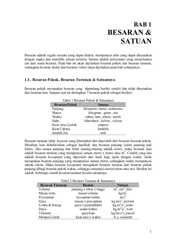 Bab 1 Besaran Dan Satuan
