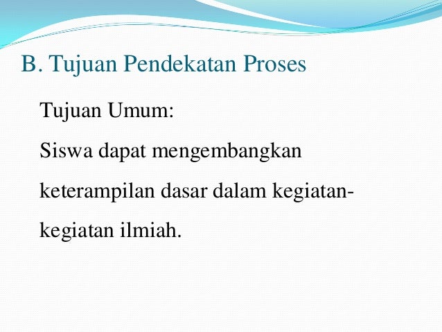 Pendekatan Proses IPA-Kimia
