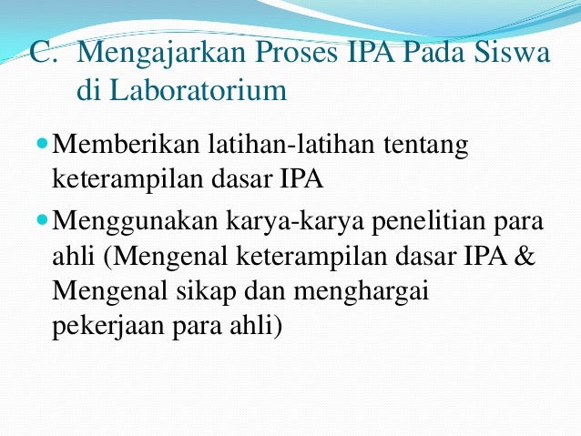 Pendekatan Proses IPA-Kimia