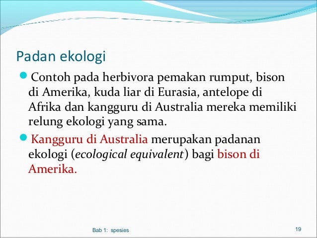 Bab 1. Spesies dalam ekosistem