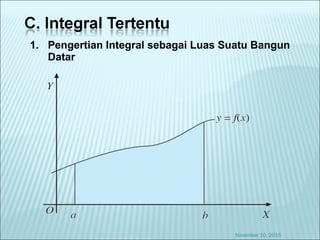 1. Pengertian Integral sebagai Luas Suatu Bangun
Datar
November 10, 2015
 