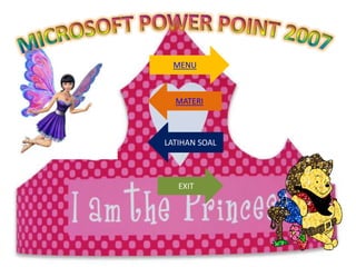 MENU
LATIHAN SOAL
MATERI
EXIT
 