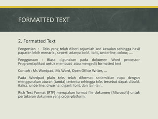Text Formatted Program Bab 1 Asas Pengaturcaraan (MALAYSIA) G-Vecom | PPTX