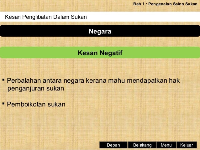 kesan negatif sukan antarabangsa Satu perkongsian maya peneraju kecemerlangan monday, 31 october 2011. kesan negatif sukan antarabangsa Satu perkongsian maya peneraju kecemerlangan monday, 31 october 2011.