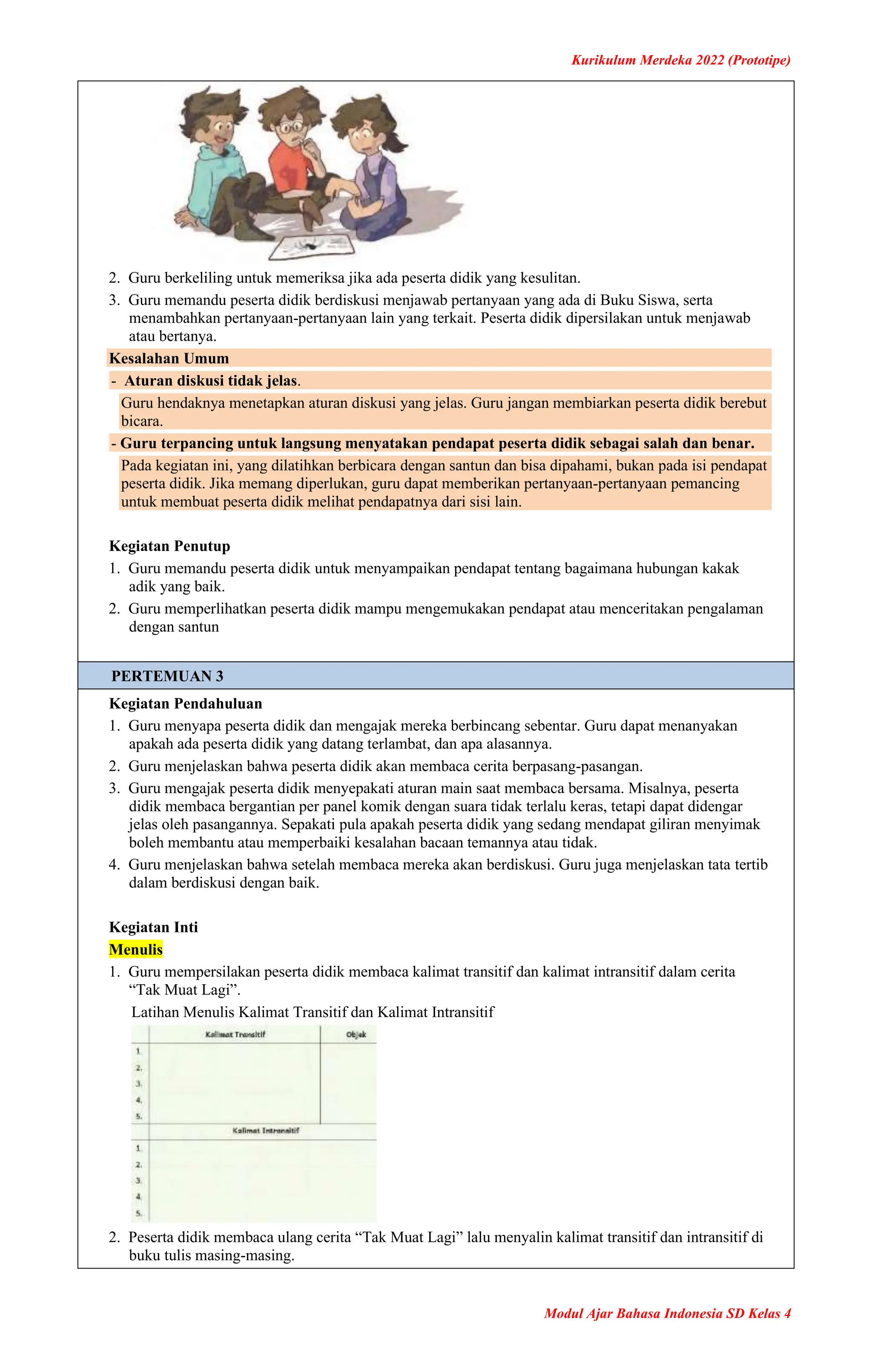 Modul Ajar Kelas 4 SD Kurikulum Merdeka | PDF
