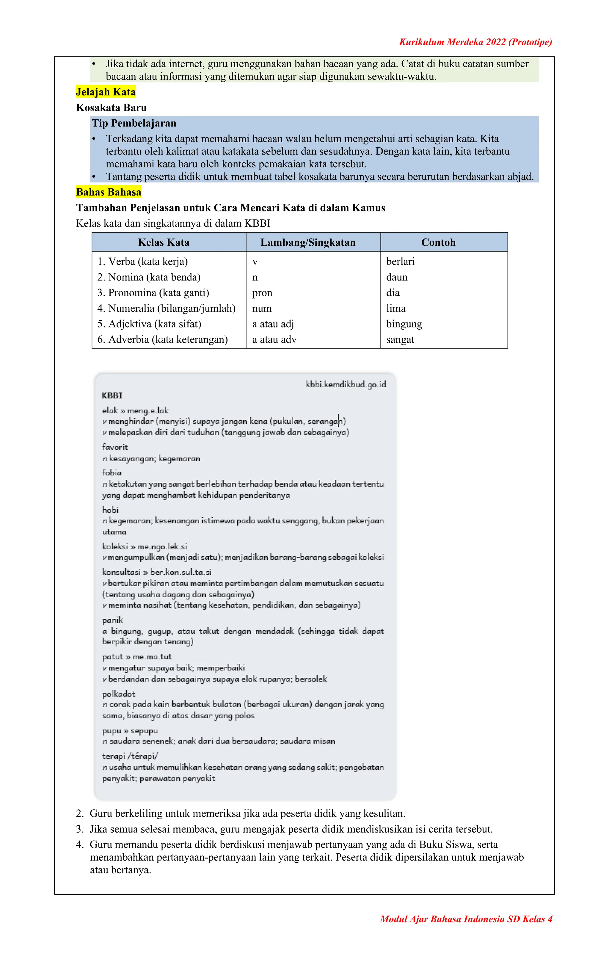 Modul Ajar Kelas 4 SD Kurikulum Merdeka | PDF