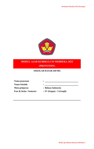 Modul Ajar Kelas 4 SD Kurikulum Merdeka | PDF