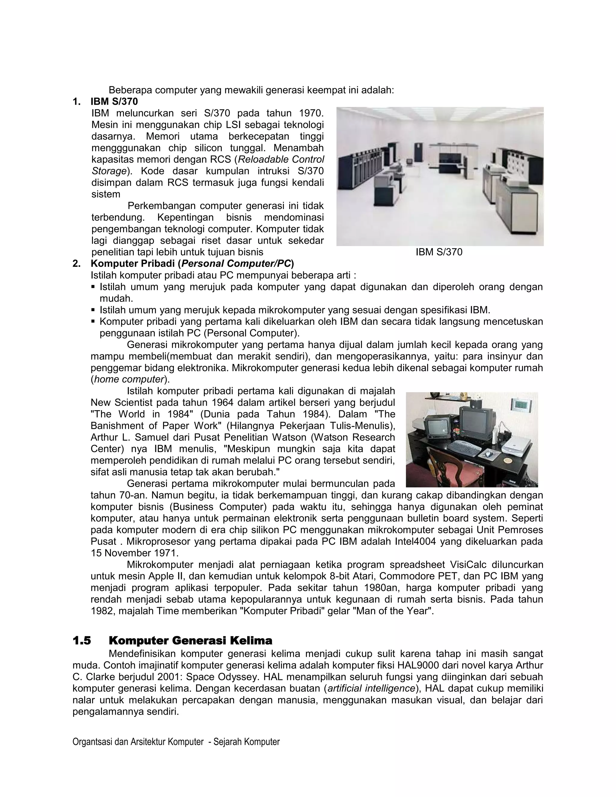 Bab 1 sejarah komputer | DOCX