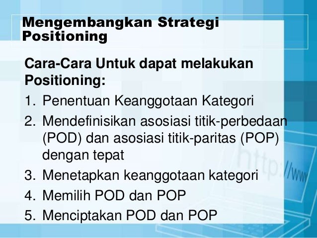 Pertanyaan Tentang Membentuk Positioning Merek Jejak Belajar