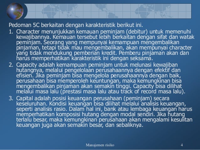 Manajemen Risiko 10 Risiko kredit Manajemen Risiko 10 Risiko kredit