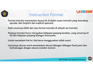 Kompitor Format Organisasi dan Arsitektur Komputer - ISA Addressing Modes and Formats | PDF