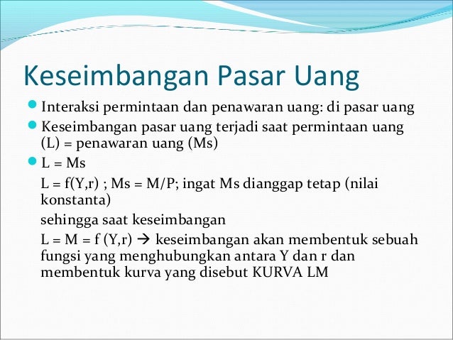 Bab 11 Permintaan Penawaran Uang Bab 11 Permintaan Penawaran Uang