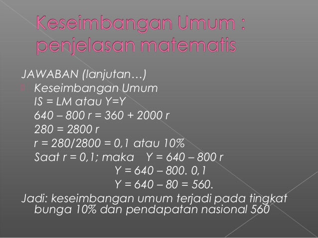 Bab 12 Keseimbangan Pasar Uang Dan Barang