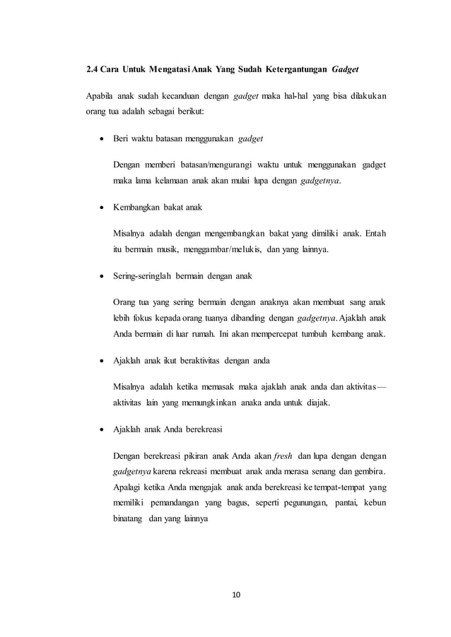 Pengaruh Gadget Terhadap Perkembangan Anak Usia Dini | PDF